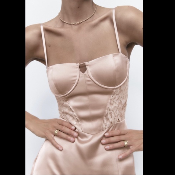 Zara Combination Corset Midi Dress - Picture 4 of 12